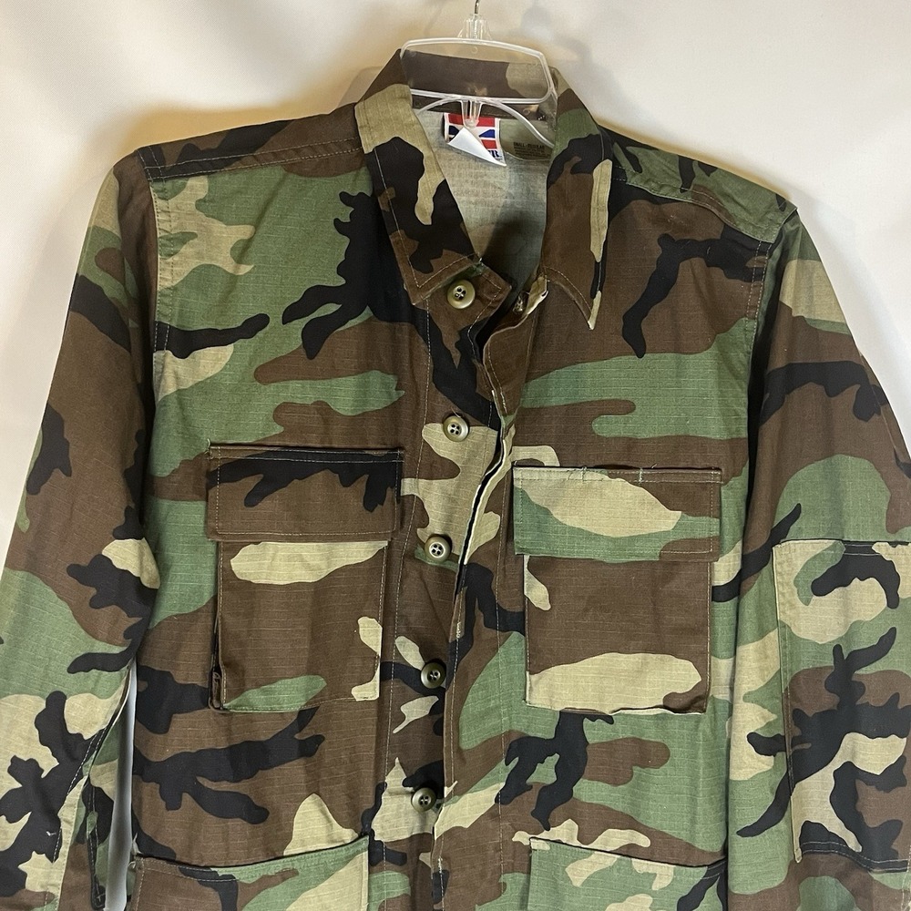 Propper Green Camo Long Sleeve Military Shirt S‎ Ripstop Coat Combat  Pockets
